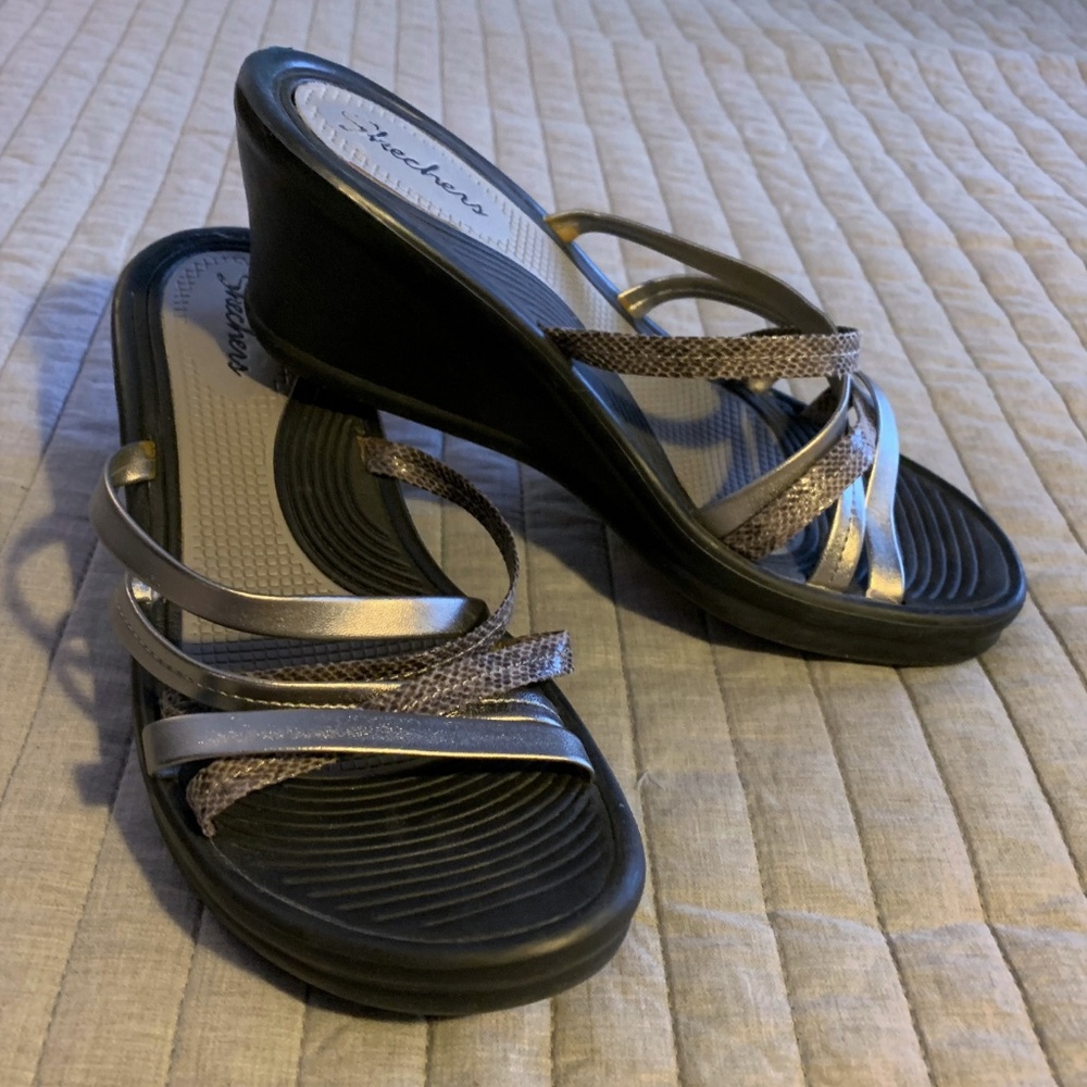 Skechers Sandals Silver & Gray